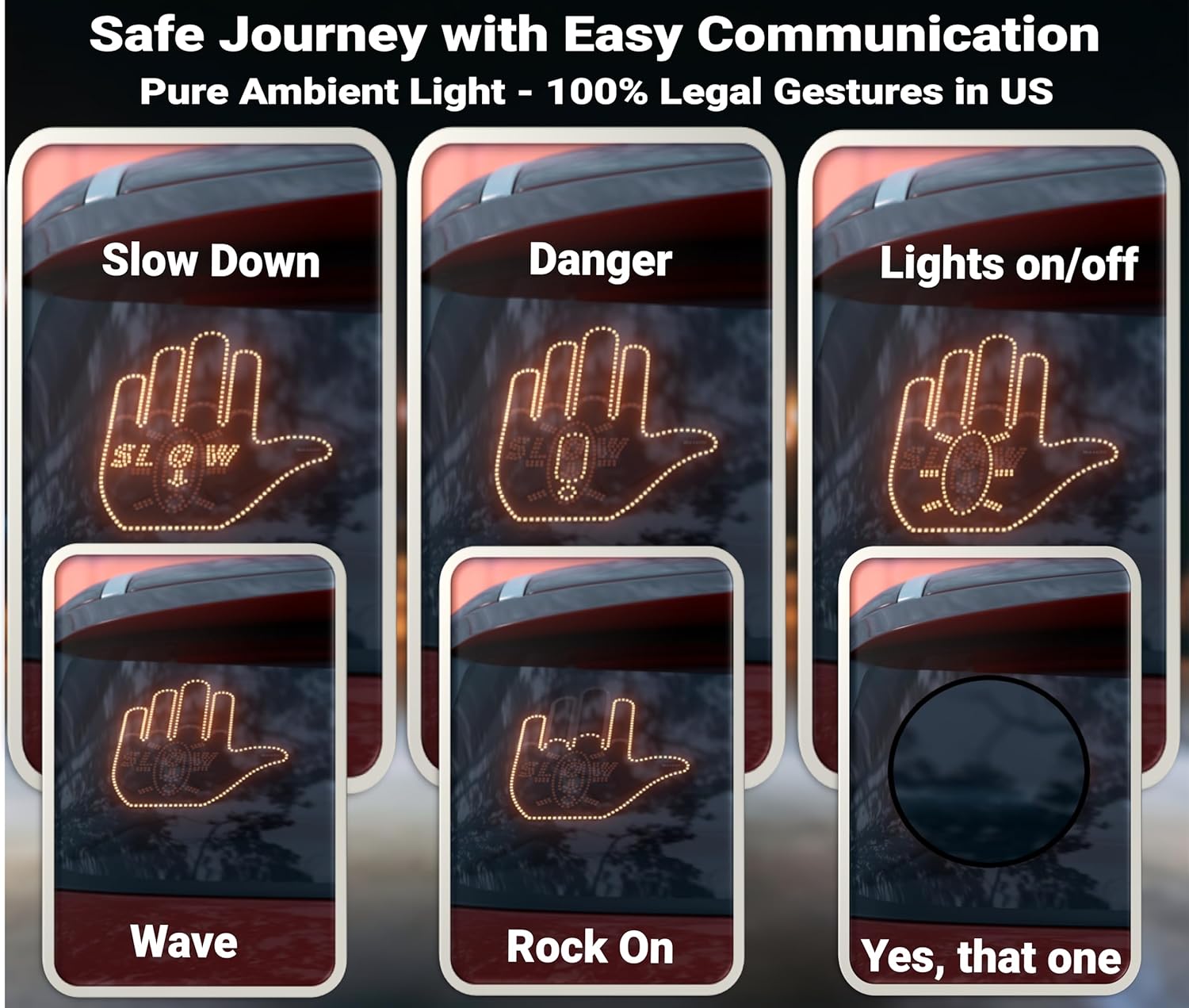 WaveOn Ultra Gesture Car Light